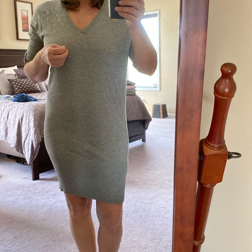 BCBGeneration stretch gray sweater dress